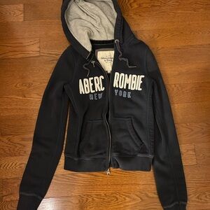 Abercrombie & Fitch Women's navy Hoodie Jacket size s